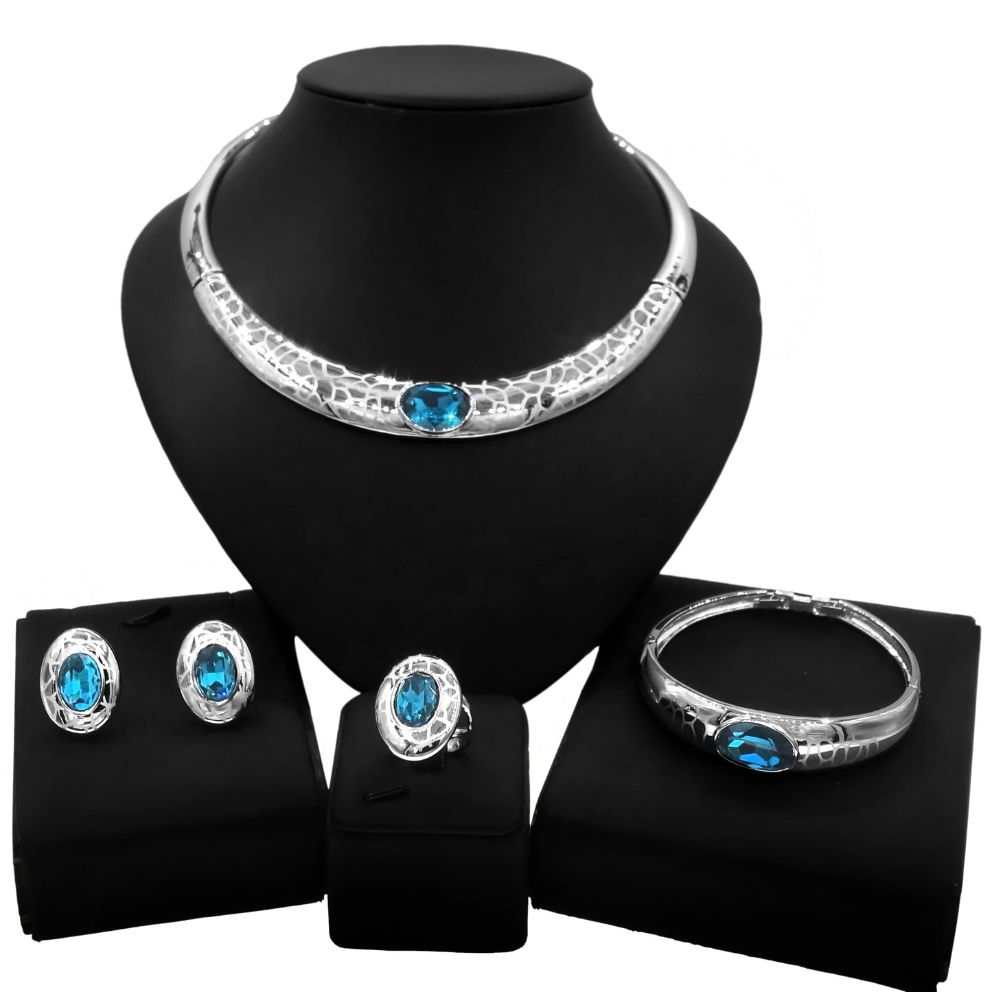 Dubai Luxury 24K Gold Plated Jewelry Set