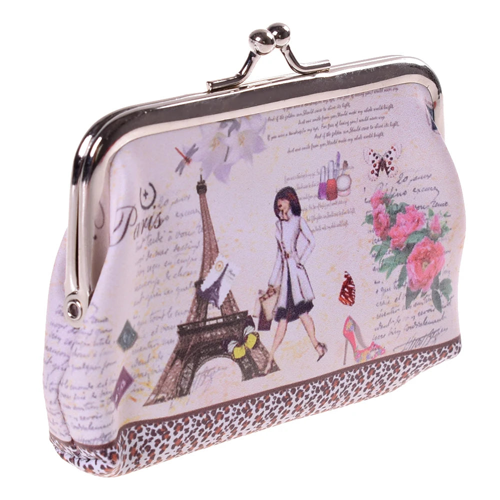 Women Mini Vintage Printing Coin Purse/Wallet for Ladies