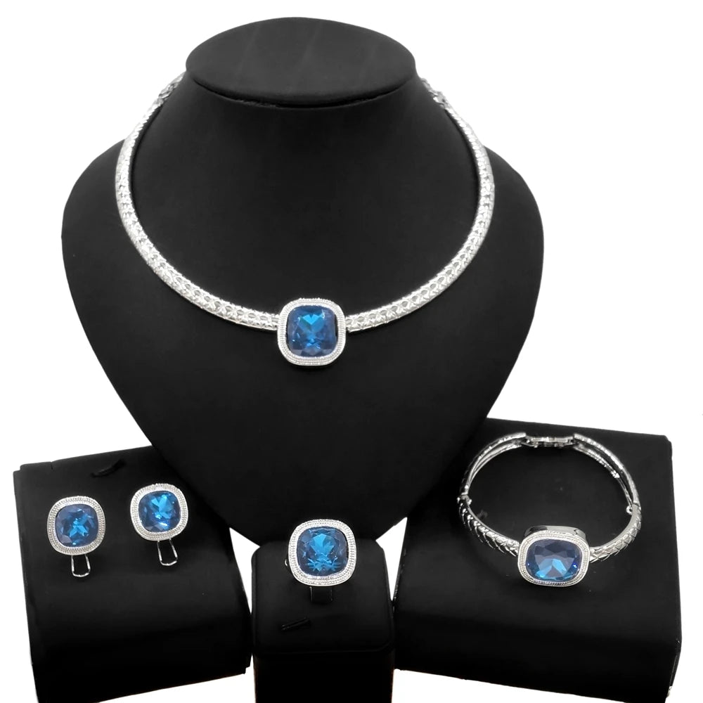 Dubai Luxury 24K Gold Plated Jewelry Set