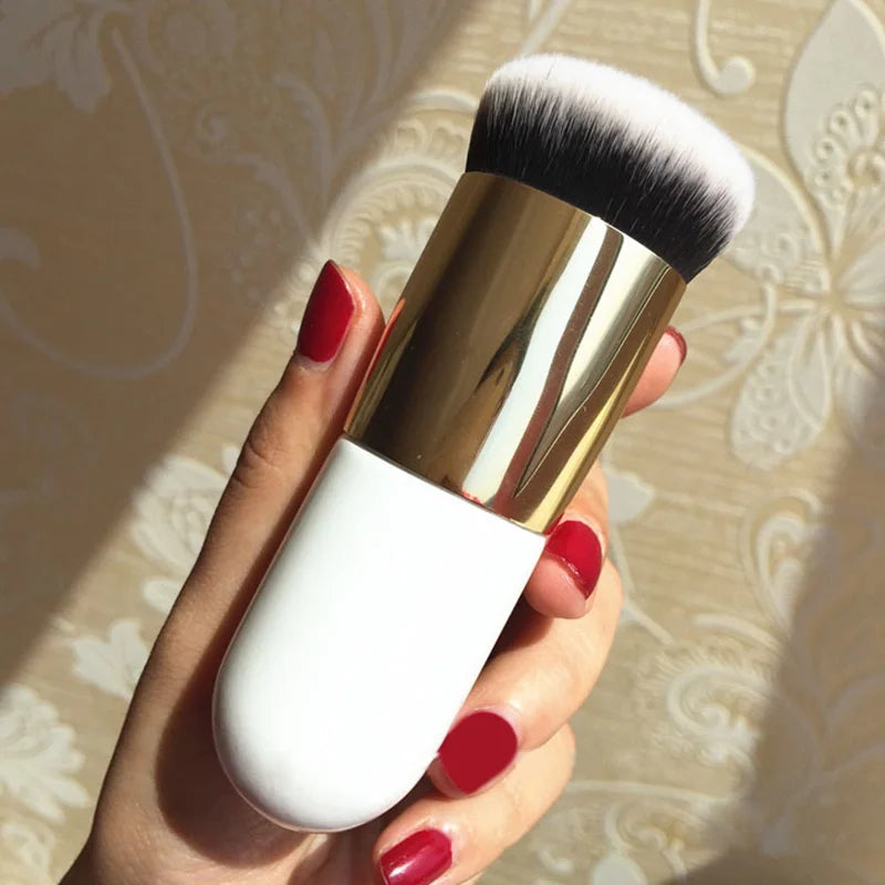White Fluffy Thick Makeup Brush