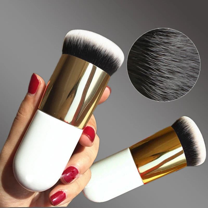 White Fluffy Thick Makeup Brush