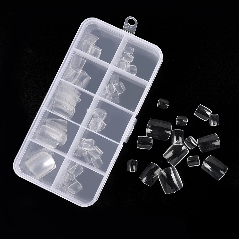 100pcs Press On Square Fake Toenails