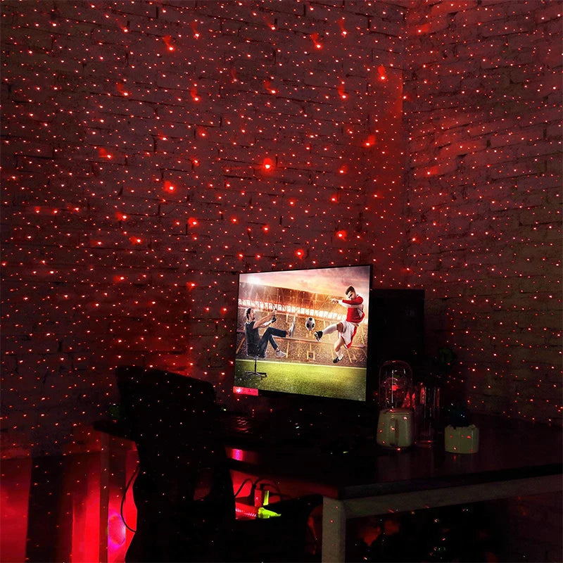 Mini Starry Laser Projector Lights for Car Interior Roof, USB