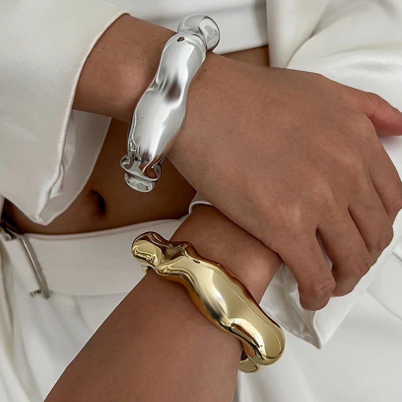 Irregular Plastic Cuff Bangle for Women