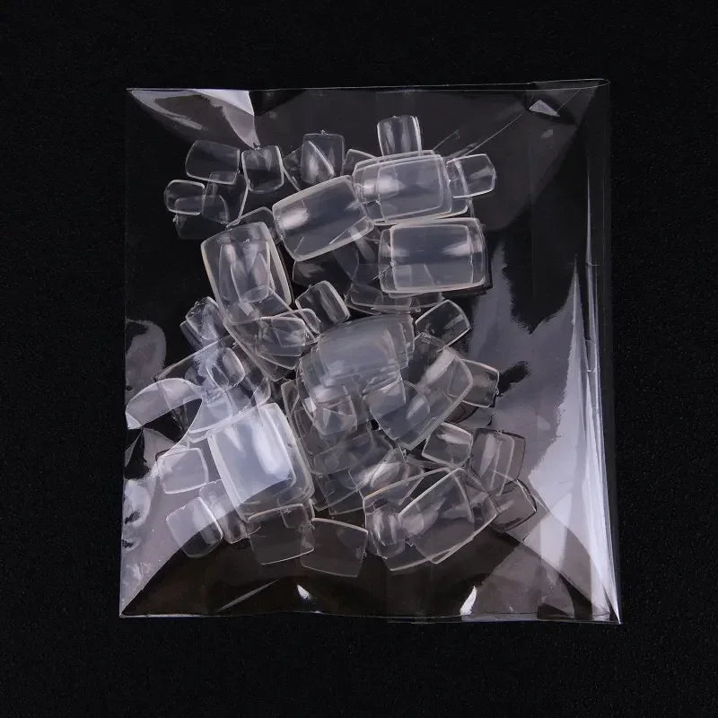 French Square Fake Toe Nails 100pcs