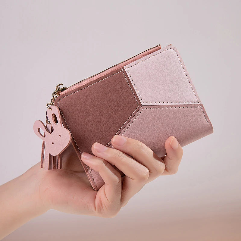 Women's PU Leather Small Zipper Coin Purses/wallet