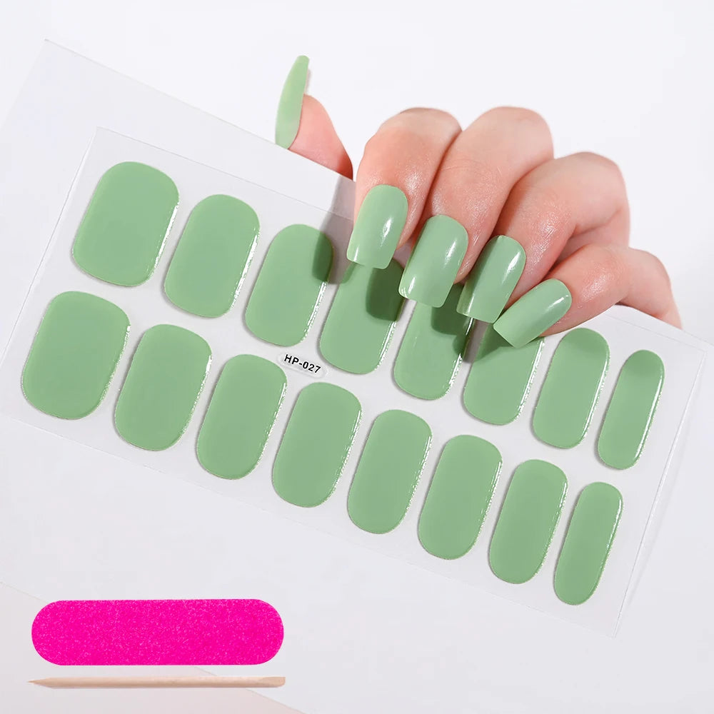 UV/LED Lamp Gel Nail Polish Wraps Long-Lasting Full Cover