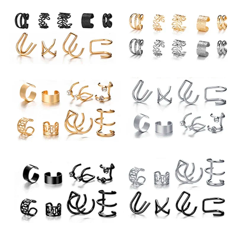 Ear Cuff, Non-Piercing Ear Clips Set