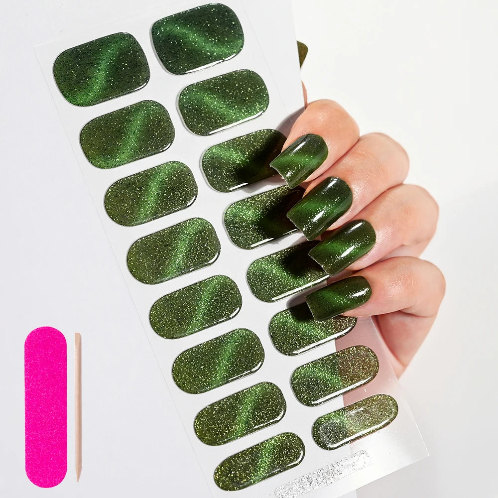 UV/LED Lamp Gel Nail Polish Wraps Long-Lasting Full Cover