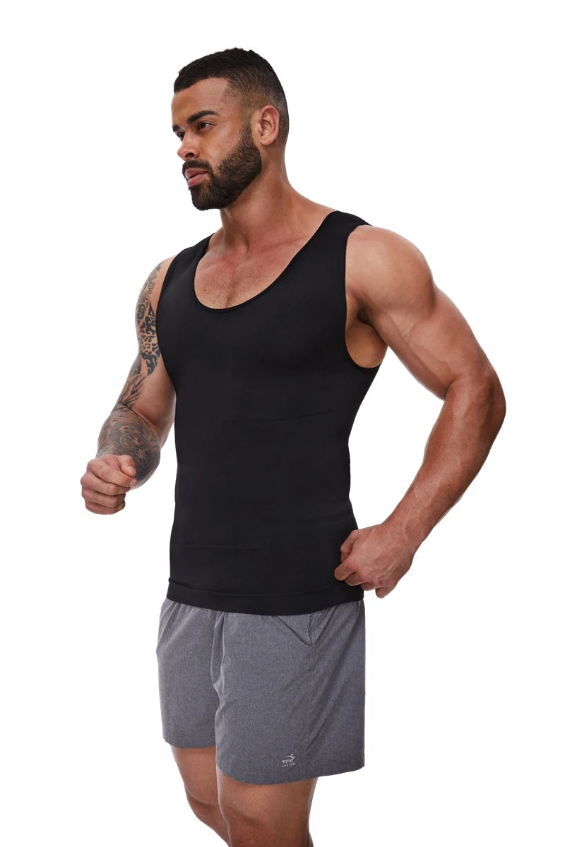 Men Tummy Shapewear Compression Shirt for Flat Belly