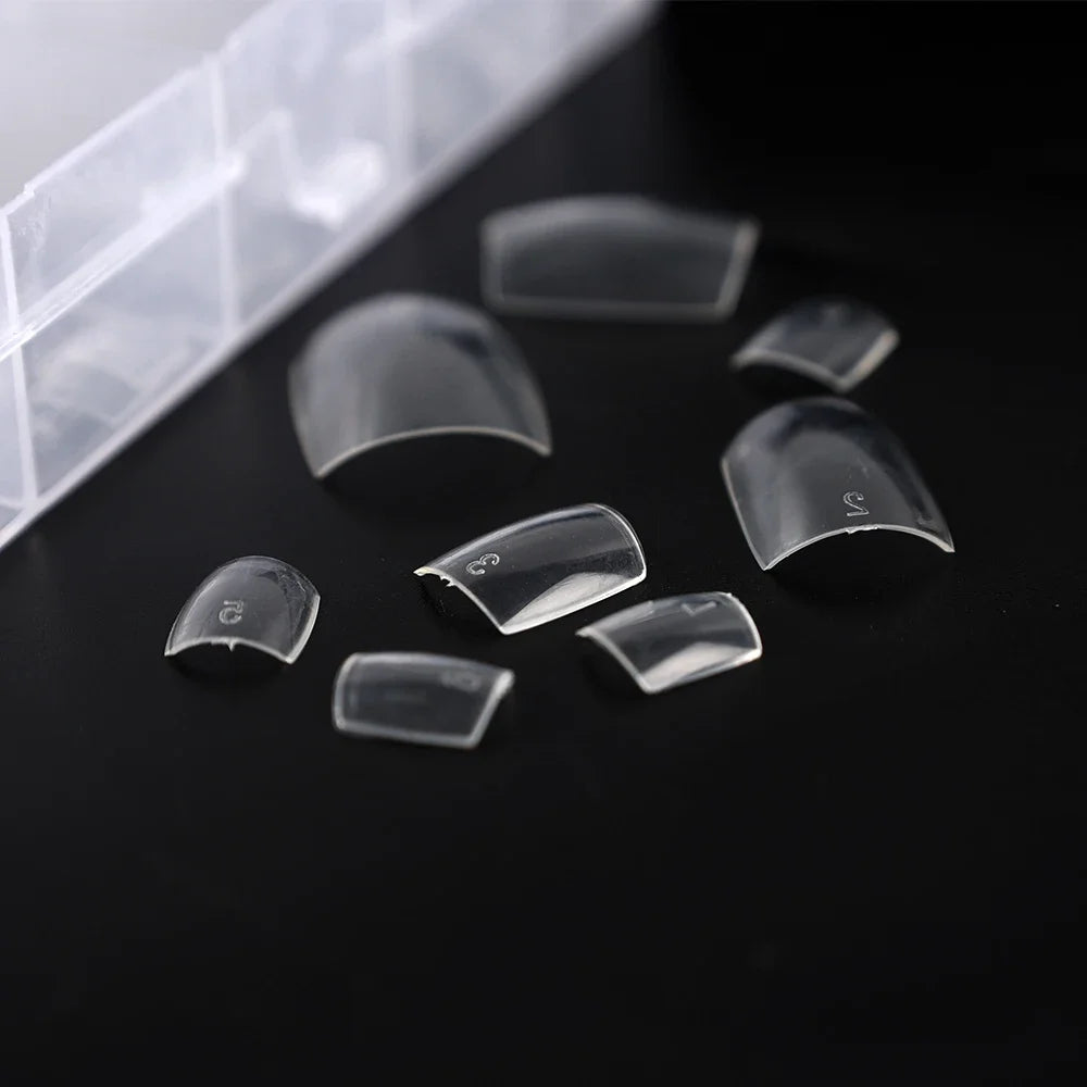 French Square Fake Toe Nails 100pcs