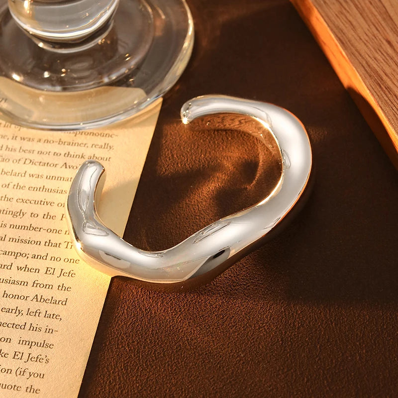 Irregular Plastic Cuff Bangle for Women