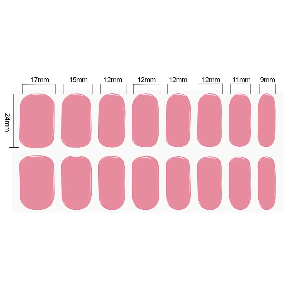 UV/LED Lamp Gel Nail Polish Wraps Long-Lasting Full Cover