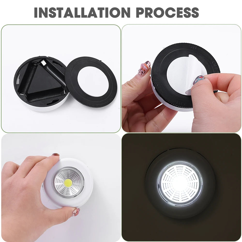 Round Mini LED Light With Touch Sensor/Magnetic Base