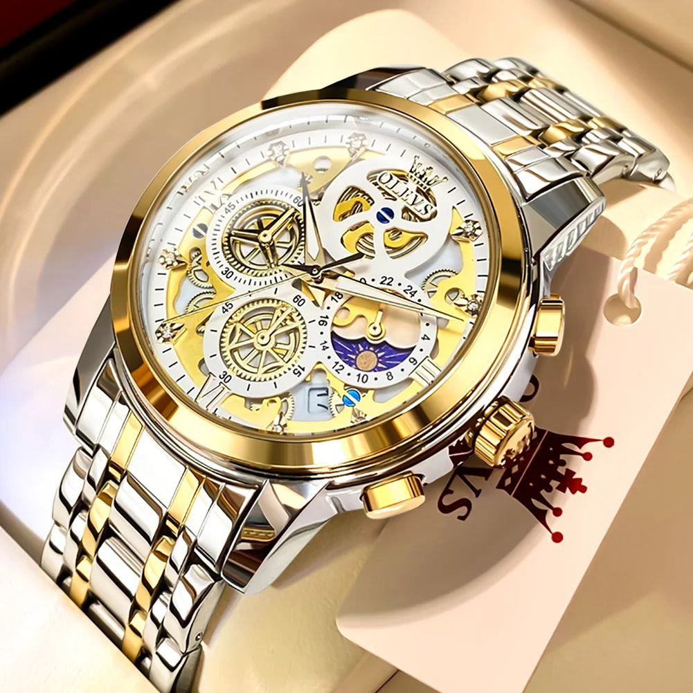 OLEVS Top Brand Luxury Original Waterproof Quartz Watch for Man