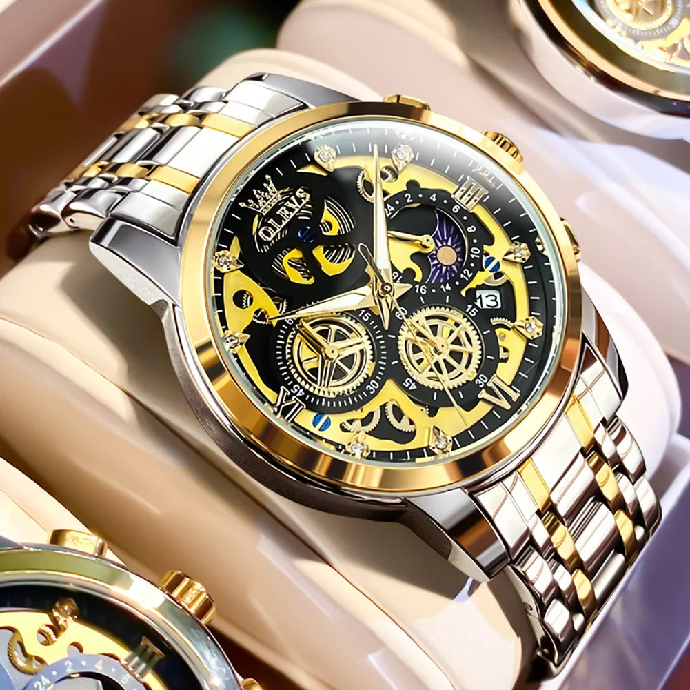 OLEVS Top Brand Luxury Original Waterproof Quartz Watch for Man