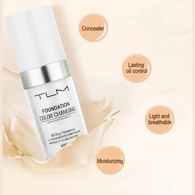 TLM Foundation Liquid Soft Matte Long Lasting Hydrating Makeup Base