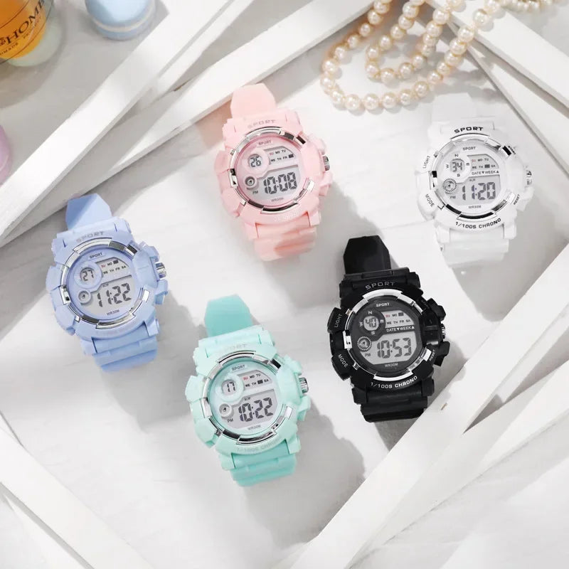 YIKAZE Waterproof Fashion Digital Sports Watch for Kids
