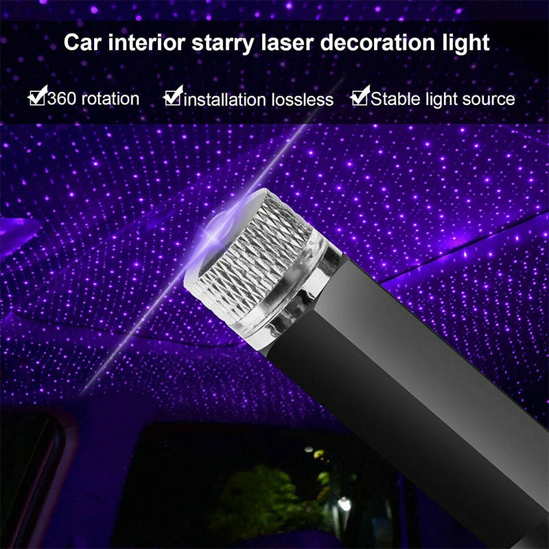 Mini Starry Laser Projector Lights for Car Interior Roof, USB