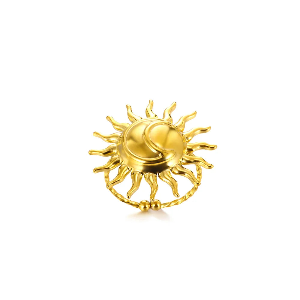 Elegant Gold Stainless Steel Rings For Women