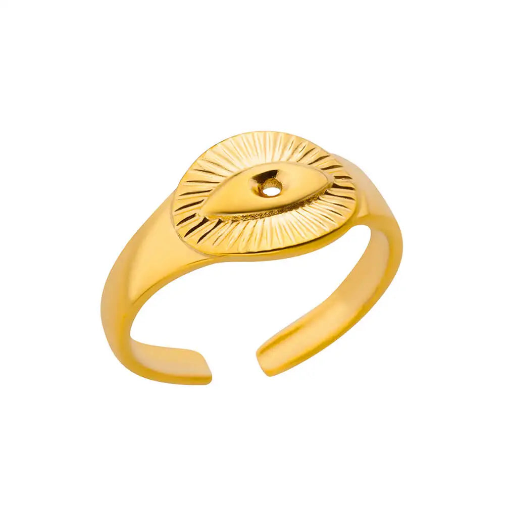 Gold Plated Adjustable Stainless Steel Rings For Women