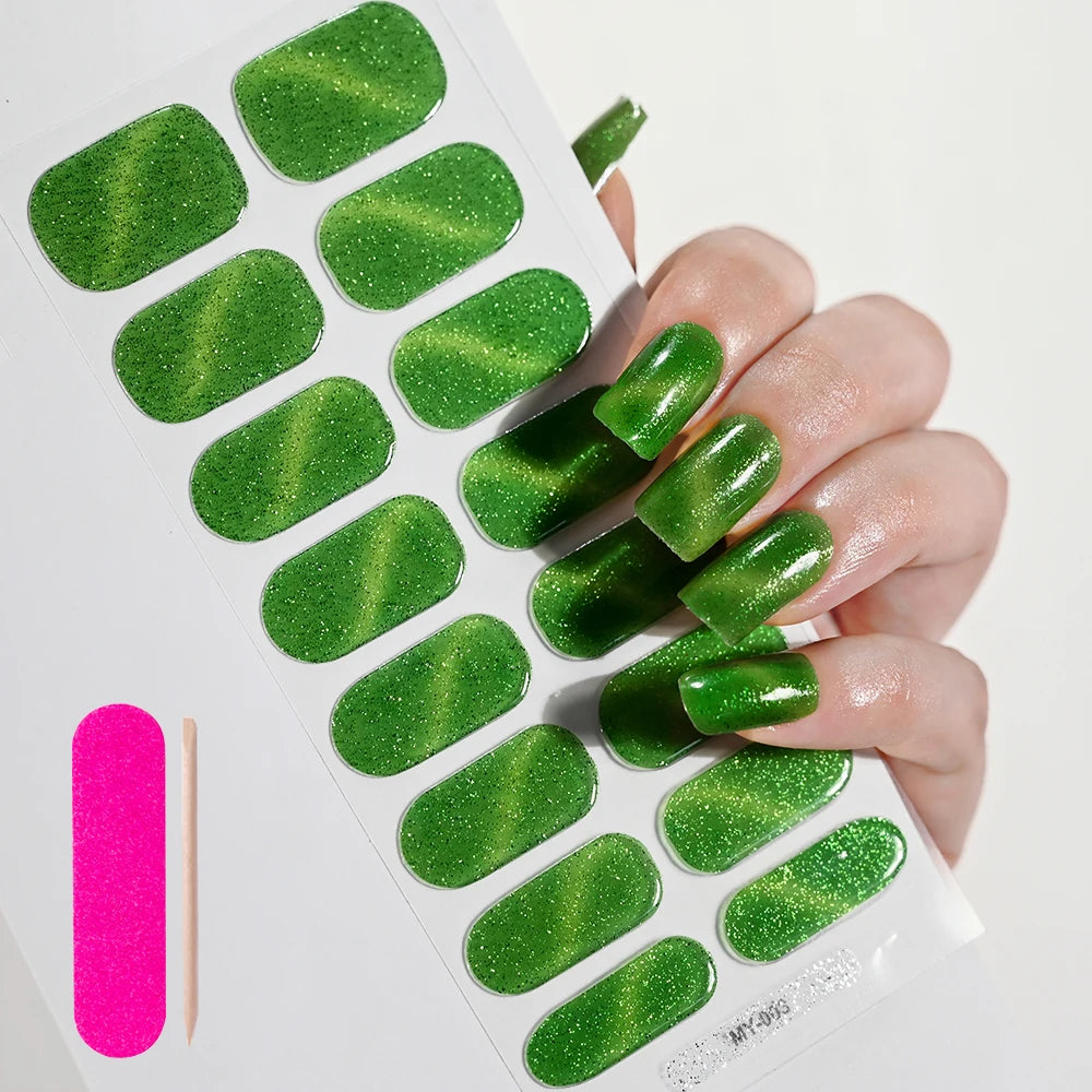 UV/LED Lamp Gel Nail Polish Wraps Long-Lasting Full Cover