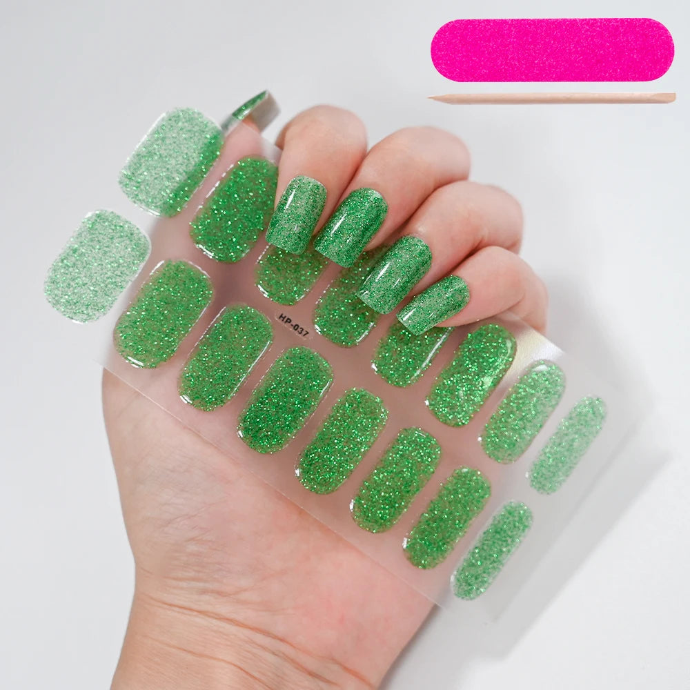 UV/LED Lamp Gel Nail Polish Wraps Long-Lasting Full Cover
