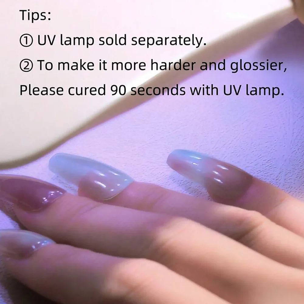 UV/LED Lamp Gel Nail Polish Wraps Long-Lasting Full Cover