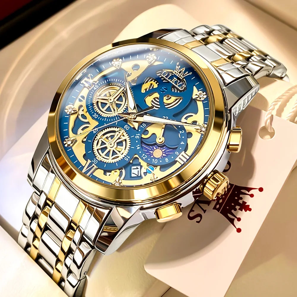 OLEVS Top Brand Luxury Original Waterproof Quartz Watch for Man