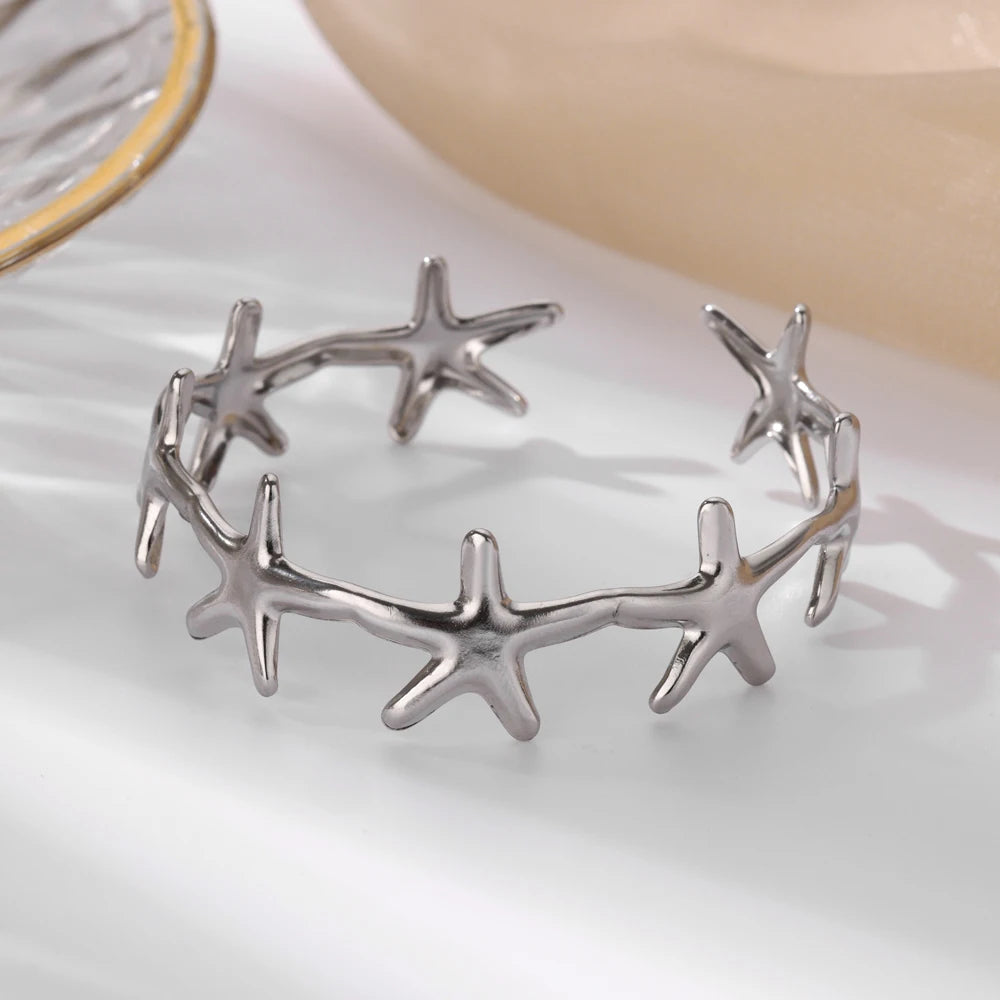 Stainless Steel Gold/Silver Cuff Bangles for Women