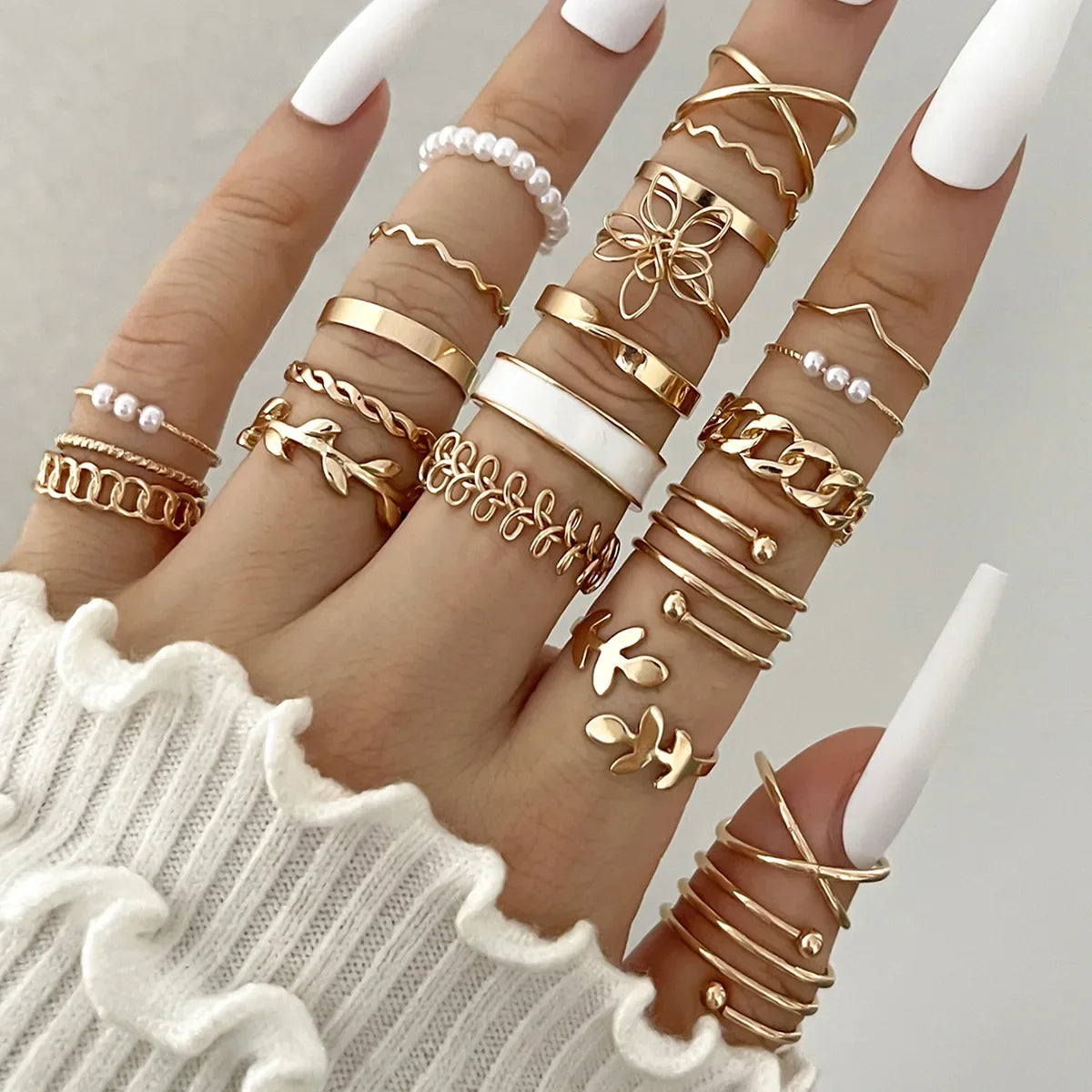 Bohemian Geometric Knuckle Rings Set For Women/Girls
