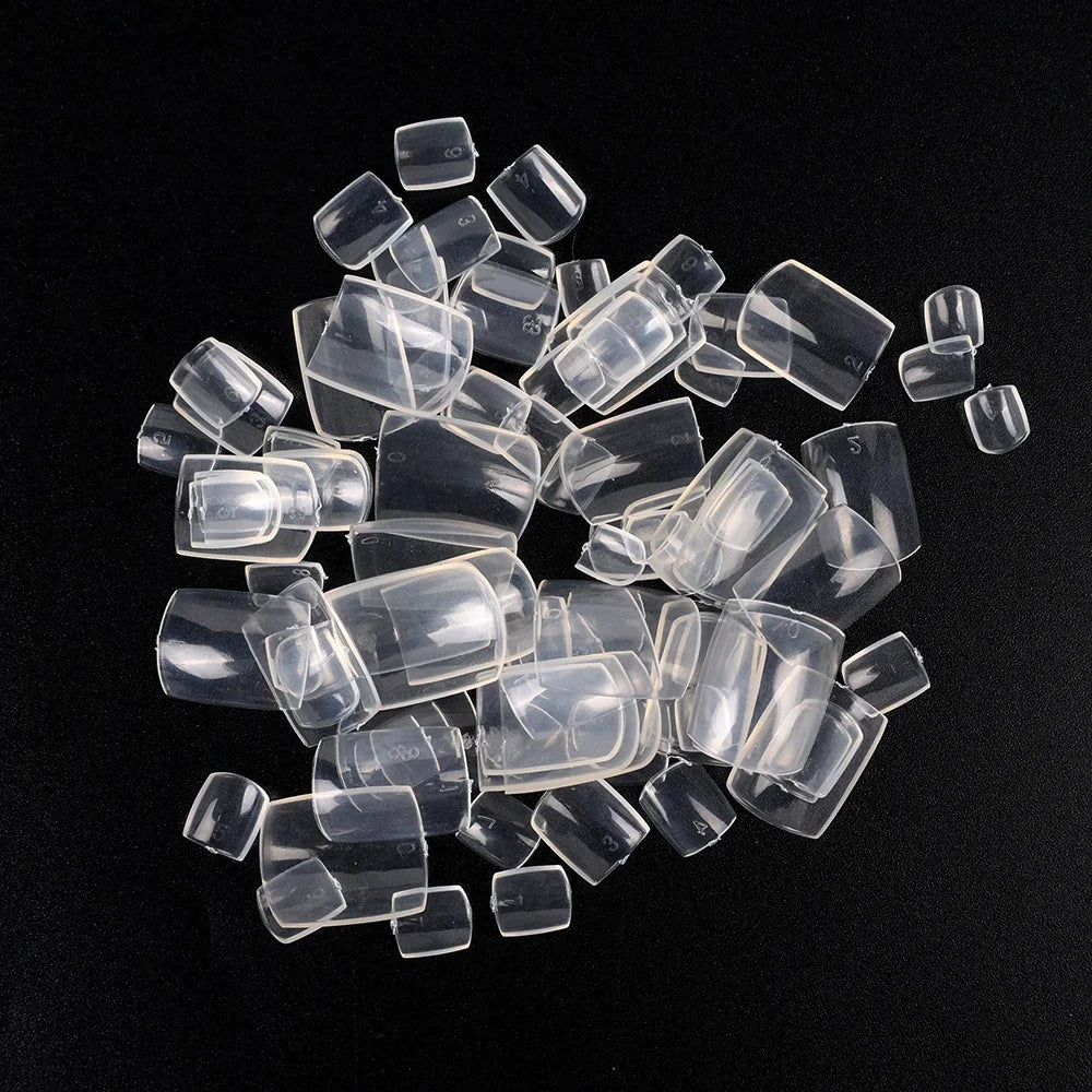 French Square Fake Toe Nails 100pcs