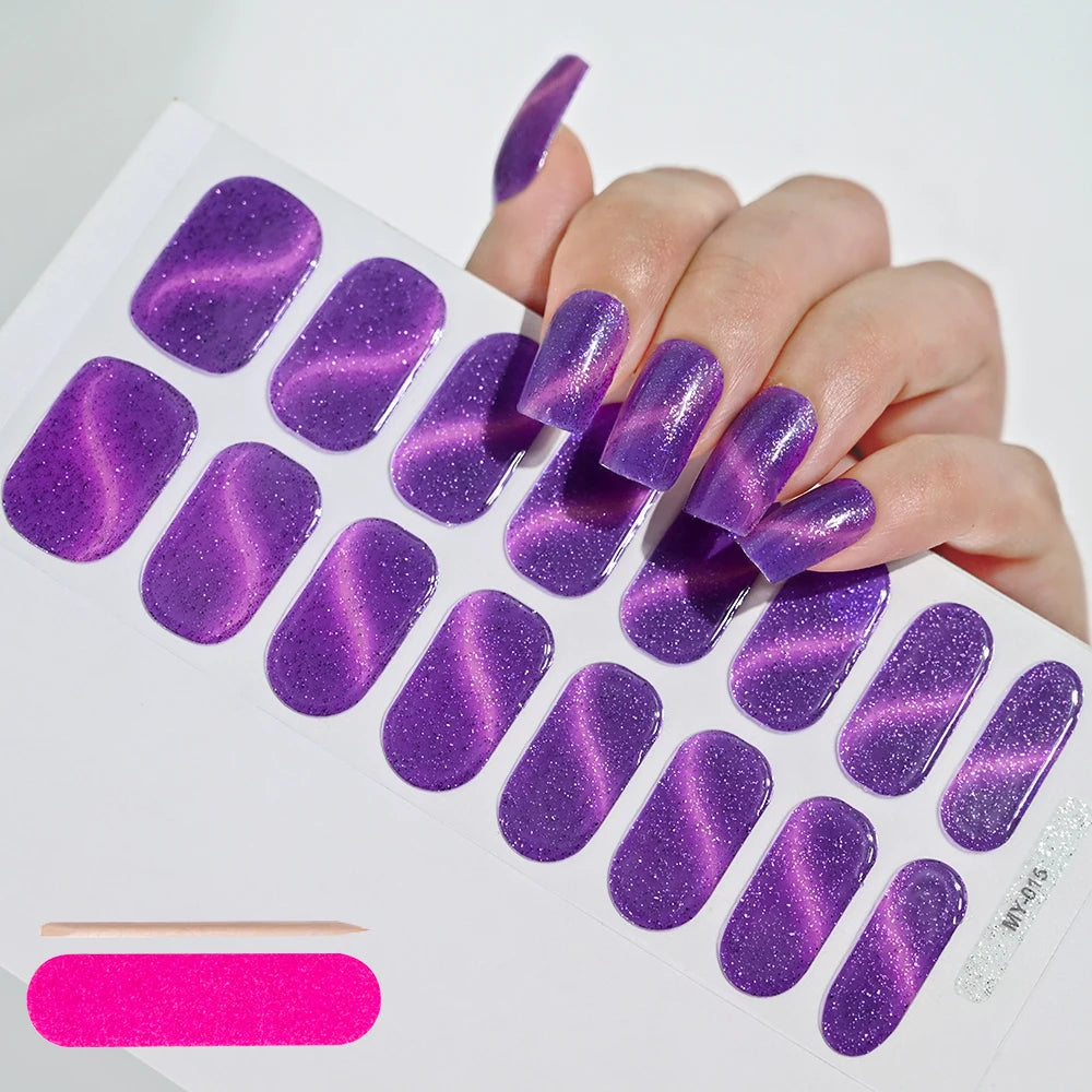 UV/LED Lamp Gel Nail Polish Wraps Long-Lasting Full Cover