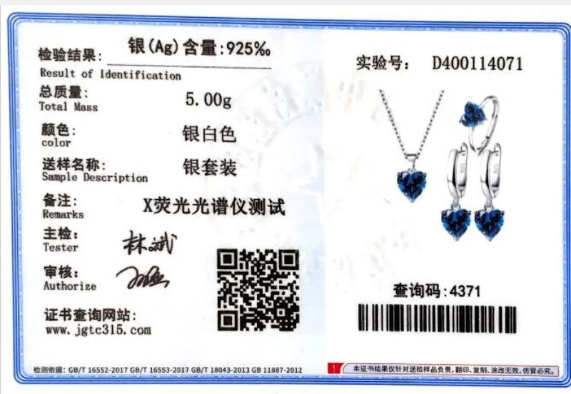 925 Sterling Silver Jewelry Sets For Women