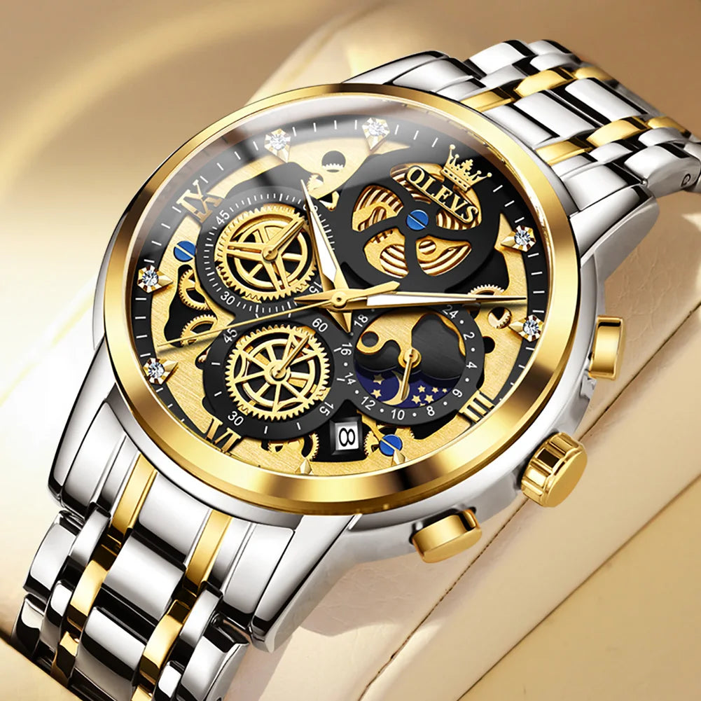 OLEVS Top Brand Luxury Original Waterproof Quartz Watch for Man