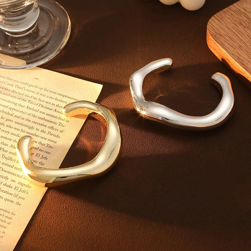 Irregular Plastic Cuff Bangle for Women