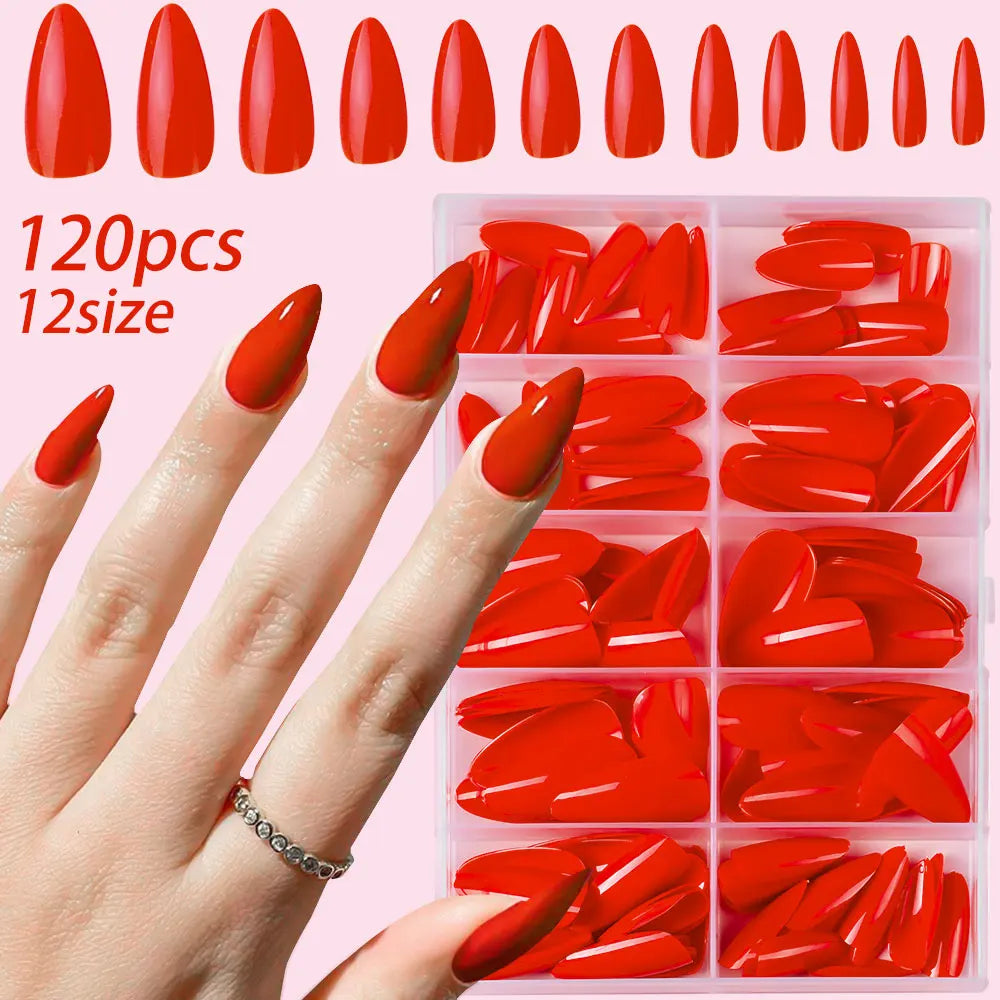 120Pcs Almond False Nail Tips