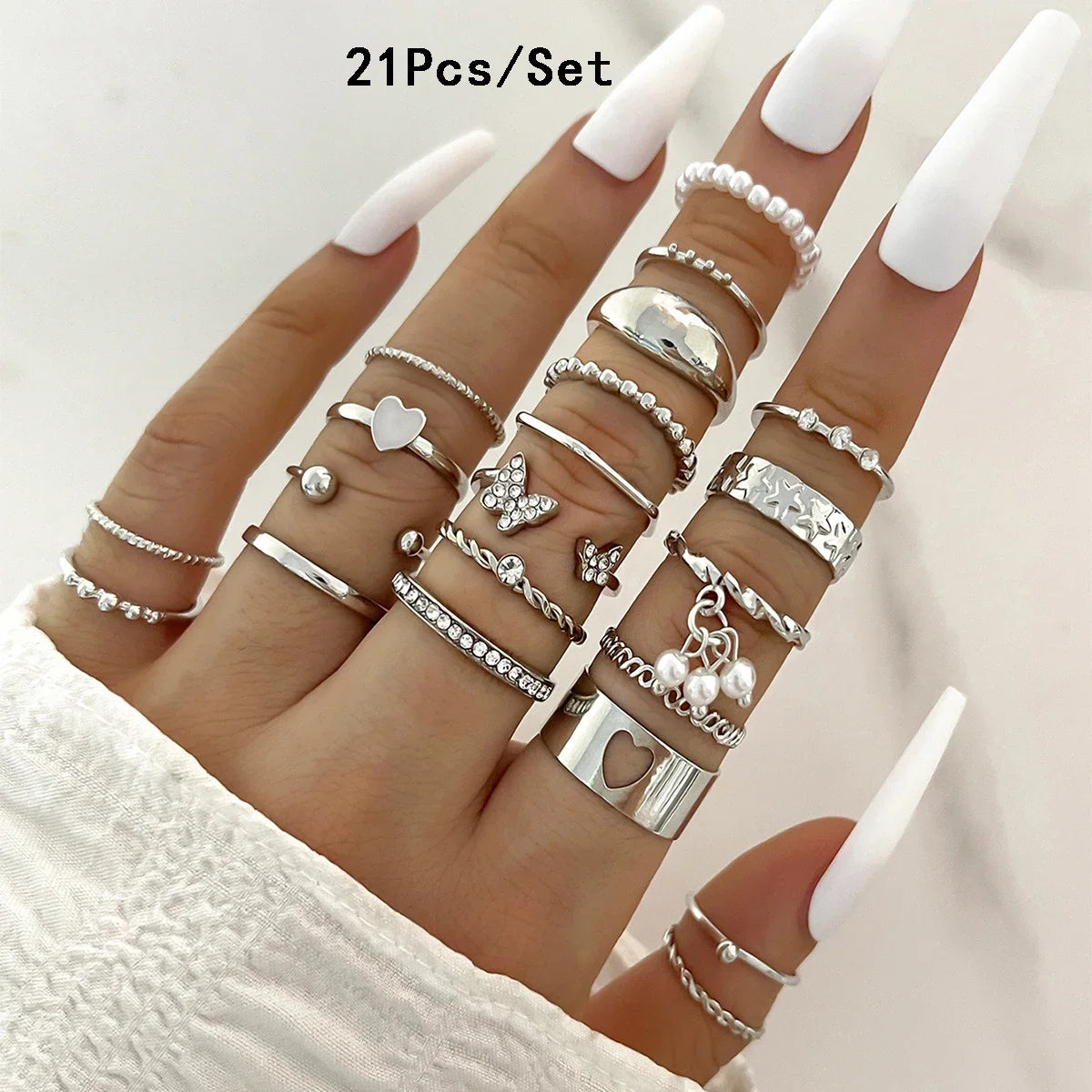 Bohemian Geometric Knuckle Rings Set For Women/Girls