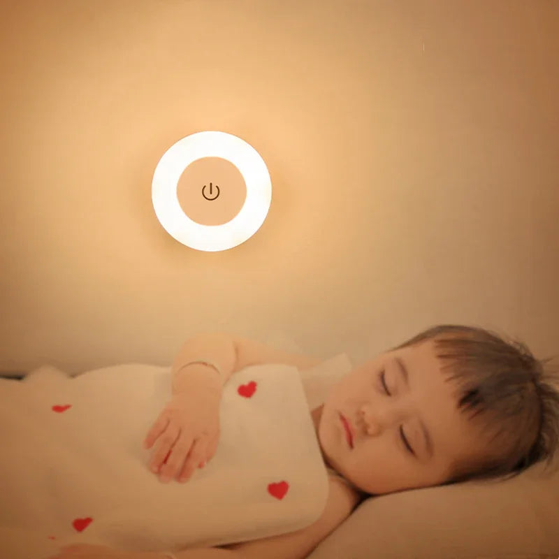 Round Mini LED Light With Touch Sensor/Magnetic Base