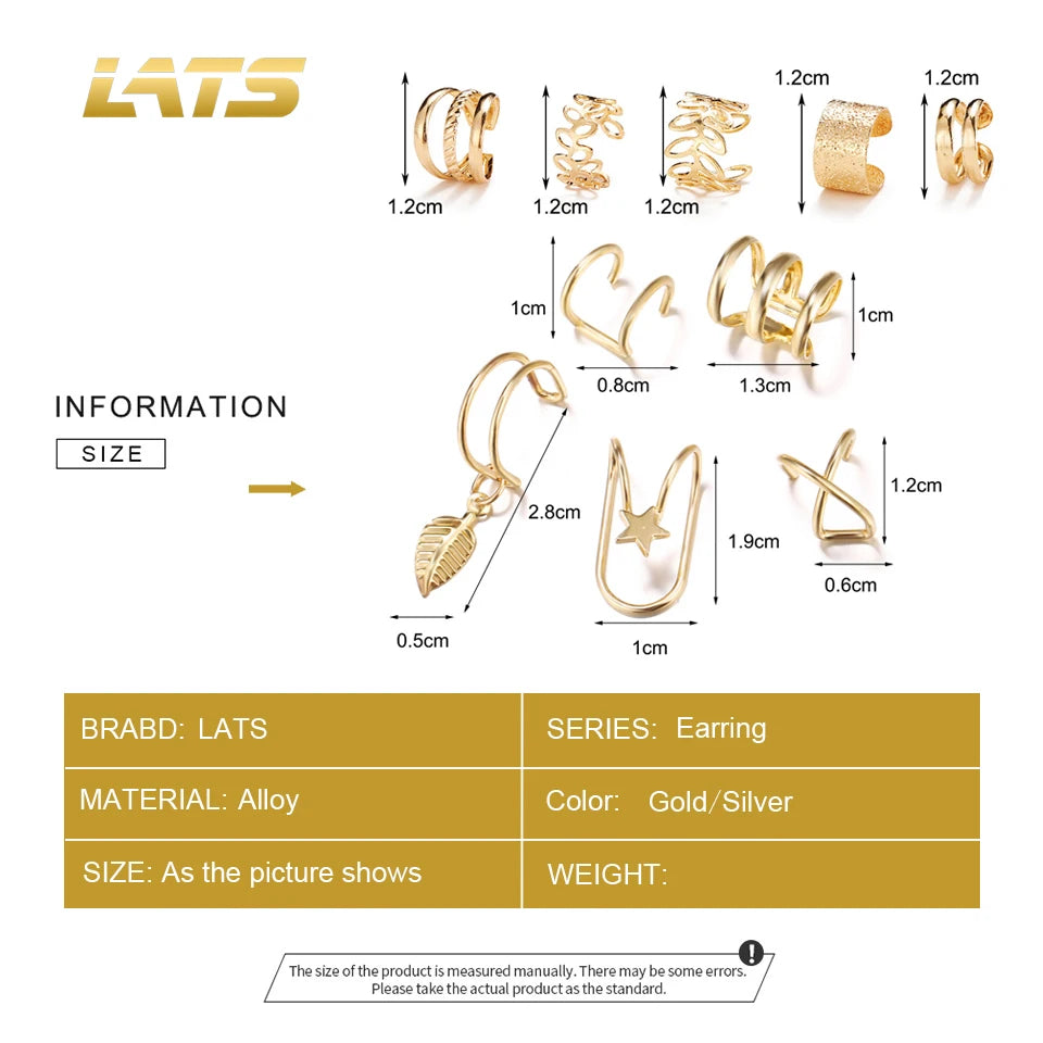 Ear Cuff, Non-Piercing Ear Clips Set