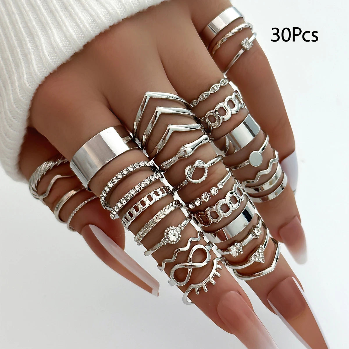 Bohemian Geometric Knuckle Rings Set For Women/Girls