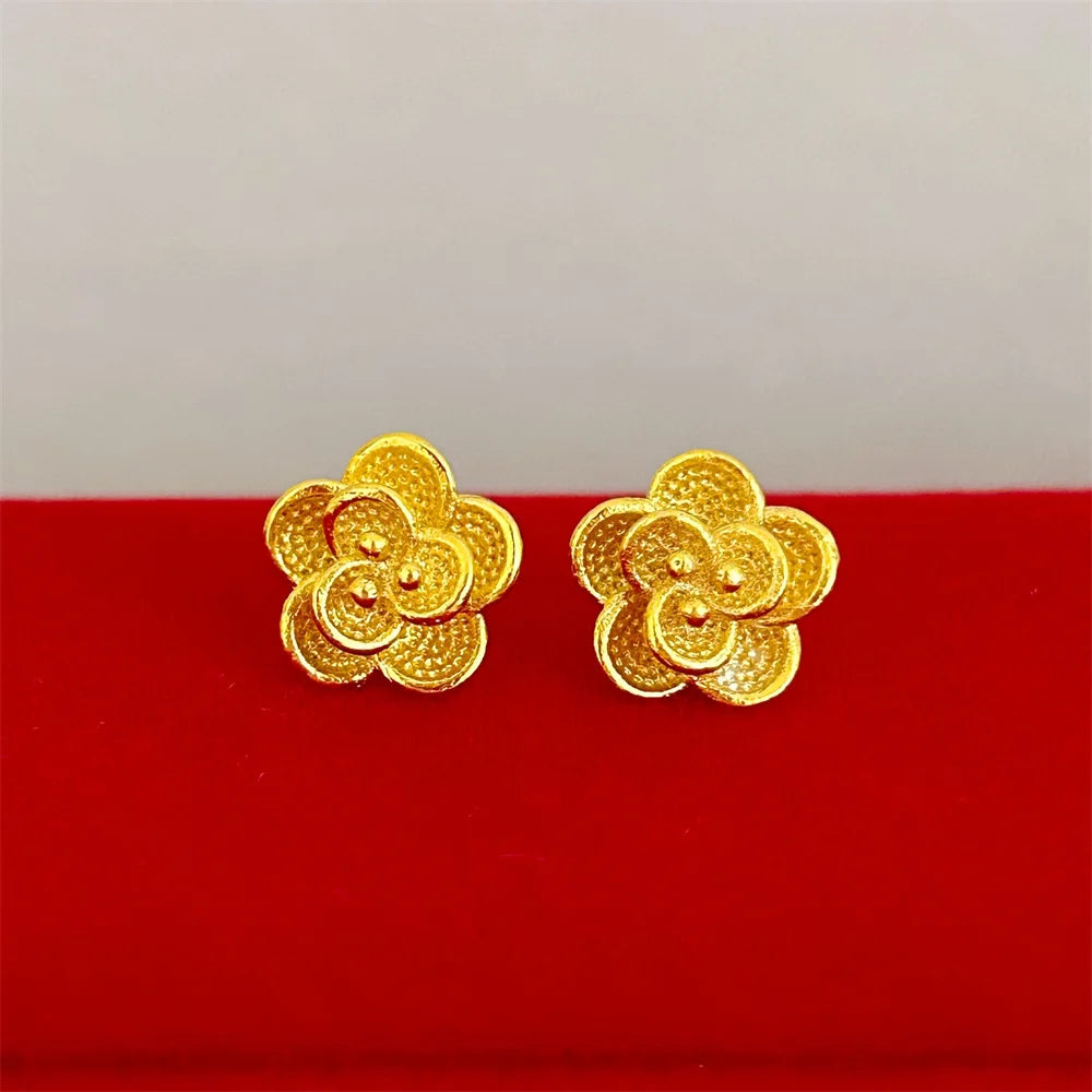 Gold Color Jewelry Sets for Women Earrings & Necklace