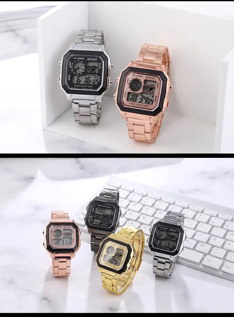 Stainless Steel Waterproof, Electronic Watch for Men