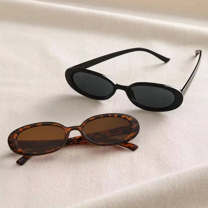 UV400 Vintage Oval Sunglasses For Women