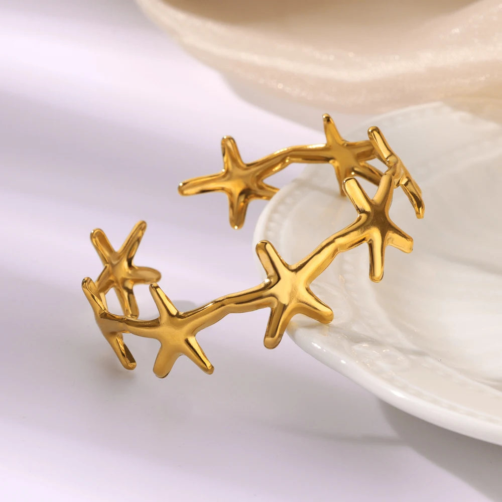 Stainless Steel Gold/Silver Cuff Bangles for Women