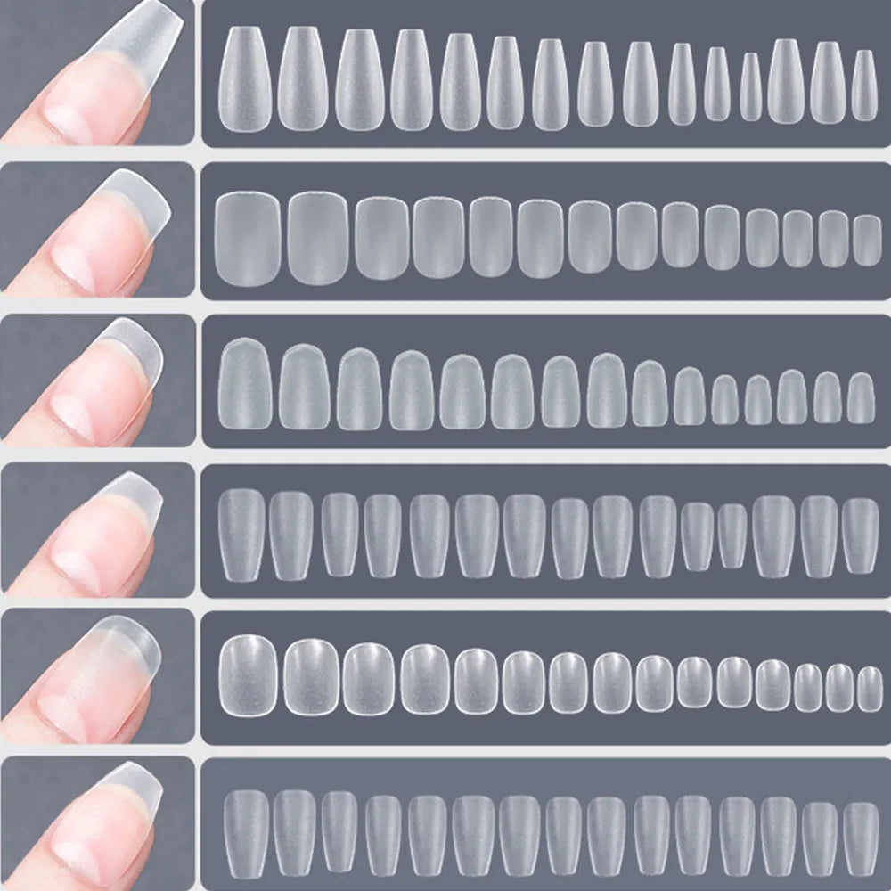120pcs Transparent Press on Nails