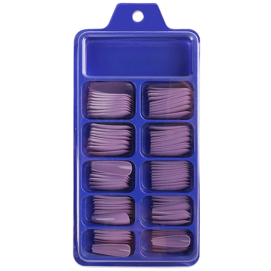 100pcs Press On Acrylic Coffin Extension Nails