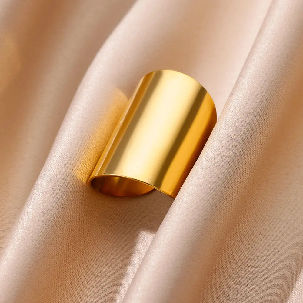 Gold Plated Adjustable Stainless Steel Rings For Women