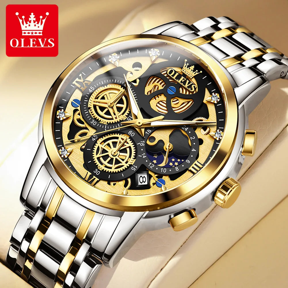 OLEVS Top Brand Luxury Original Waterproof Quartz Watch for Man