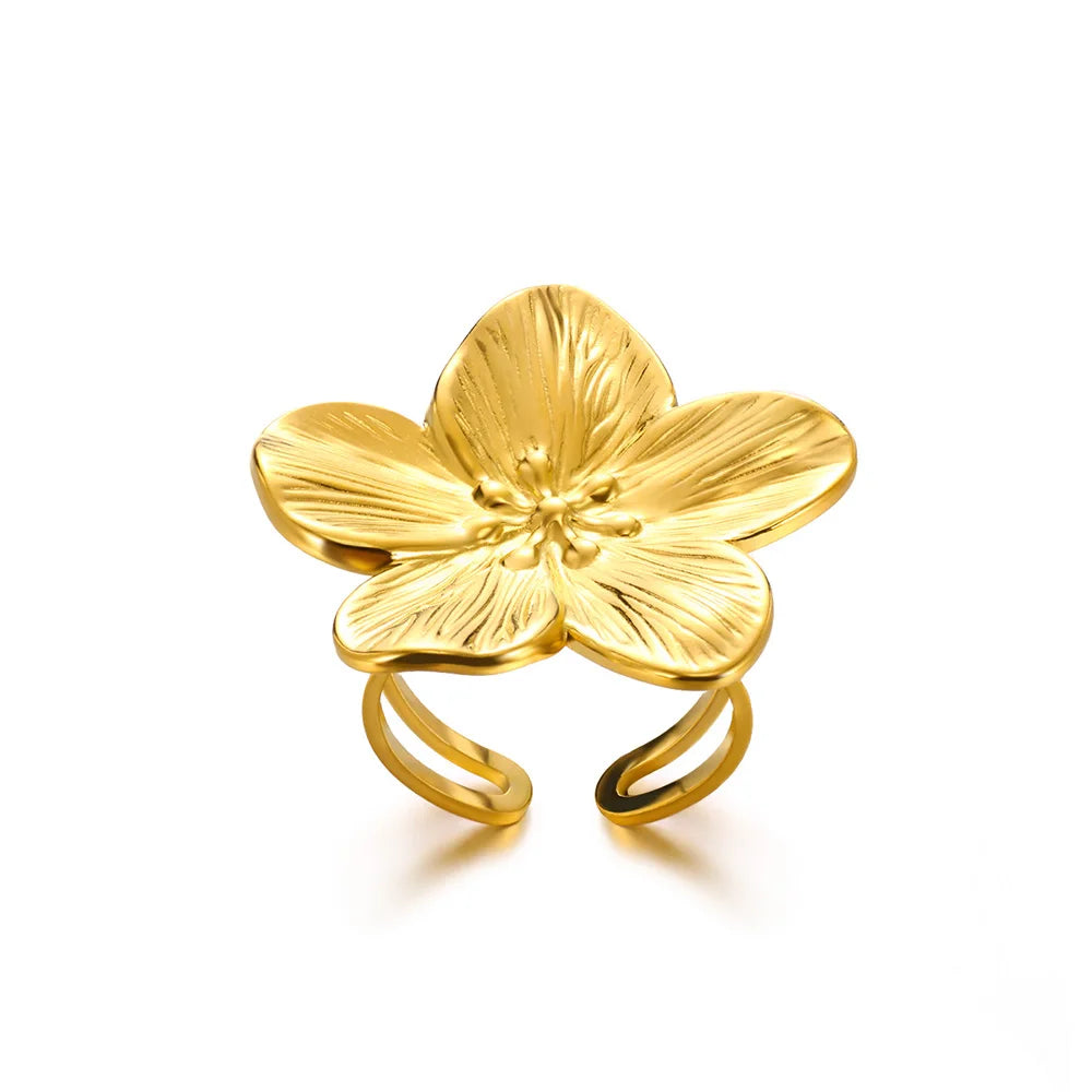 Elegant Gold Stainless Steel Rings For Women